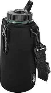 Beautyflier Neoprene Water Bottle Sleeve Insulator Cooler, Compatible with Nalgene Water Bottle 32 OZ, with Adjustable Shoulder Strap for Hydro Flask Wide Mouth Bottle 32oz, etc.