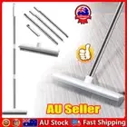 Rubber Broom Carpet Rake with Squeegee Long Handle for Pet Hair Fur Remover VN