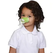 Snake Fangs Mouth Animal Halloween Costume Accessory Nose, Green, One-Size