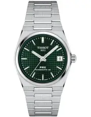 [Tissot] PRX 35mm Powermatic 80 T1372071109100 Watch in Green