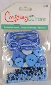 Blumenthal Lansing Crafting with Buttons Embellishments beads thread SEALED