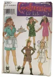 Simplicity Sewing Pattern 4967 Costume Occupations Girls Size 7-14 UNCUT