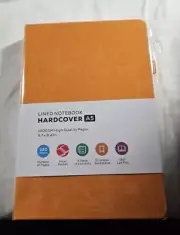 Focus Day Lined Notebook A5 Hardcover Orange 320 Pages