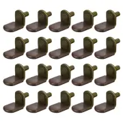 Shelf Support Pegs, 40pcs 5mm L-Shaped Shelf Pin with Rubber Sleeve, Bronze Tone