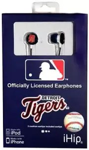 Ihip MLB Detroit Tigers Logo Earbuds headphones for iphone ipod LG Samsung HTC