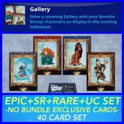 GALLERY SERIES 1-EPIC+SR+R+U 40 CARD SET-No Bundle Cards-TOPPS DISNEY COLLECT