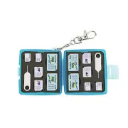 JJC MC-9B Memory Card Case fits 4 SIM 4 Micro SIM 4 Nano SIM PA-4X Phone Blue
