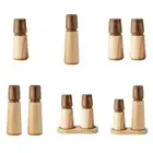 Convenient Manual Wooden Salt And Peppers Mill Set Adjustable Ceramic Grinder