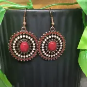 2” Bronze-tone Earring Set Bohemian Retro Drop Dangle Hook New Free Ship 7539