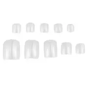 100Pcs Boxed Full Cover False Fake Nail Toes Toenail Artificial Transparent