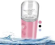 Kingsmile Nano Mist Sprayer, Electric Nano Mister, Portable Face Mister for Eyelash Extensions & Daily Care, Mini Face Humidifier, Facial Mister with 1OZ /30ML Large Capacity Screwing Water Tank Pink