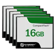 Synergy Digital 16GB Compact Flash Memory Cards - 50MB/s - Pack of 5