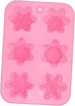 Operitacx Diy Soap Making Mold Silicone Snowflake Pattern Soap Die Hole Home Mold