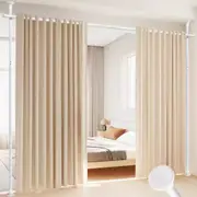 Room Divider Panel Privacy Partition Divider Screen Rod 1.1-3m Adjustable