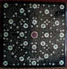 24 Inches Square Marble Patio Table Top Shiny Stone Inlay Work Coffee Table Top