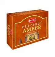 HEM - Precious Amber - 120 Incense Cones - Bulk Box - Indian Dhoops
