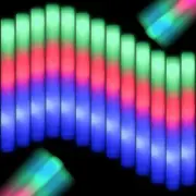 205 PCS Foam Glow Sticks, Bulk Glow Sticks with 3 Modes Colorful Flashing, LE...