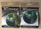Set of 2 NEW Sealed Cup Holder Car Coasters AbsorbaStone Green Red Eye Tree FROG