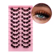 Russian Strip Lashes Reusable False Eyelashes Natural D Curl-14