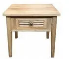 FRENCH PROVINCIAL SOLID OAK LOUVRE LAMP TABLE SIDE TABLE ACCENT TABLE