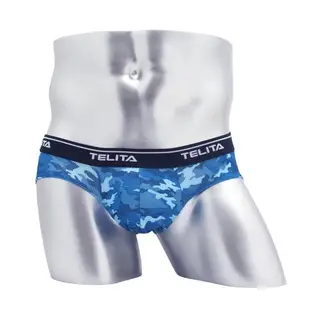 TELITA-男內褲 吸溼涼爽迷彩網眼運動三角褲 (藍色)