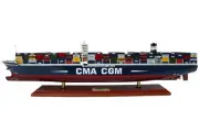 CMA CGM Marco Polo Container Ship Model - Ready Display Model Ship
