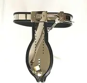 SAHOOSAFETY Chastity Belt Metal Penis Cage Adjustable SM For Men Chastity Pants Chastity Cage Sex Toys for Men(70-80cm)