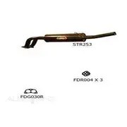 Redback Sports Pipes to suit Ford Falcon BA-BF Rtv Ute V8 Twin -Twin 21/2 Rear Muffler Megaflow - STR253