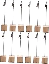 12pcs Business Card Holders Creative Memo Note Clips Stand for Office Home Restaurant Decoration Picture Picks Clip Stands for Notes and Photos