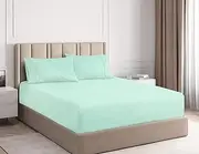 Ramesses 2000 Thread Count Cooling Bamboo Fitted Sheet Combo Set, King Single, Aqua