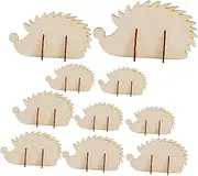 HOODANCOS 1 Set Hedgehog for Crafts Wooden Slices Wooden Wood Slice Decorative Wood Slices