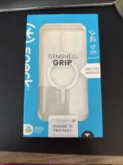 Speck Clear iPhone 15 Pro Max Case - Slim, Drop Protection, Grip - Brand New