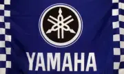 Yamaha Checkered Flag 3x5 FT Banner Flag Car Show Racing Garage Workshop