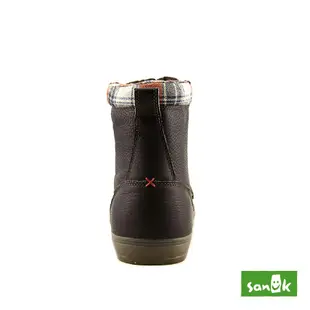 美國 SANUK 皮革內格紋中筒靴-男款1014131 DKB