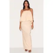 Natural Linen Look A Line Maxi Skirt, Natural