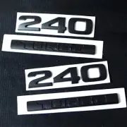 Matte Black 2x 240 + 2x TURBO Metal Badge Emblem Decal Sticker Tailgate AWD Door (for: MG)