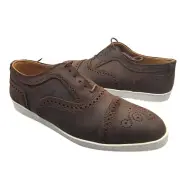 Allen Edmonds "Strand" Sneakers Suede Oxford Dress Brown Waxed 5128 sz 9.5 new