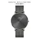 Daniel Wellington 手錶 男錶 Classic Graphite 40mm 石墨灰米蘭金屬錶-灰錶盤(DW00100630)