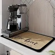 Fxvhojq Coffee Pot Mat Rubber Spill Absorbent Hide Stains Waterproof Dish Drying Bar Accessories for Counter (40x50cm)