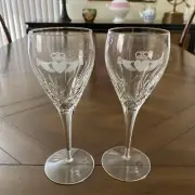 NWT GALWAY CLADDAGH FRIENDSHIP 24% Lead Crystal 10 Oz Wine Goblets Set Of 2