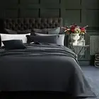 New 100% Cotton Large Chunky Waffle Blanket Bedspread Bed Throw Rug Charcoal