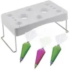 Stainless Steel Feet Piping Bag Stand Multi Holes Pastry Bag Storage Stand Jam
