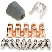 22 Pieces -60 PT-60 -40 PT40 Plasma Cutting Torch Electrode Protective Cover Holder Silver