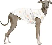 IUOUTG Dog Lightweight Shirt, Soft & Breathable Pet Summer Sun Shirts, Cotton Printing Dogs Vest for Whippet Italian Greyhound