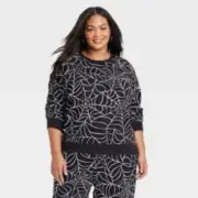 spider web sweat shirt NWT black and white halloween gothic creepy size XXL