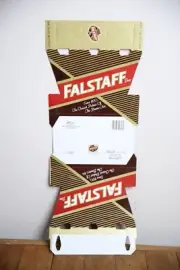 Vintage Falstaff Beer 6 Pack Bottle Paper Carton Carrier Crate box Unused Rare