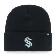 NHL Seattle Kraken Woolly Hat Haymaker Navy Knit Beanie Hat 195000562402