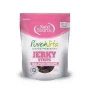 NutriSource PureVita LID Jerky Strips Dog Treats Salmon