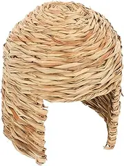 Parliky Guinea Pig Grass House Rabbit Hideaway Portable Comfortable Nest for Small Pets