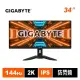 (聊聊享優惠) 技嘉GIGABYTE M34WQ 34型 144Hz IPS HBR3電競螢幕(台灣本島免運費)